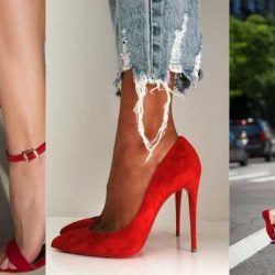 С чем носить красные туфли