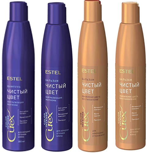 Шампуни Estel Curex Color Intense для мелированных волос от желтизны