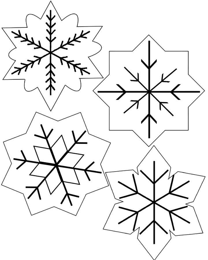Выкройки для снежинок эскиз
